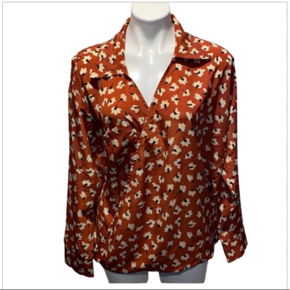Ark & Co. wrap blouse Large